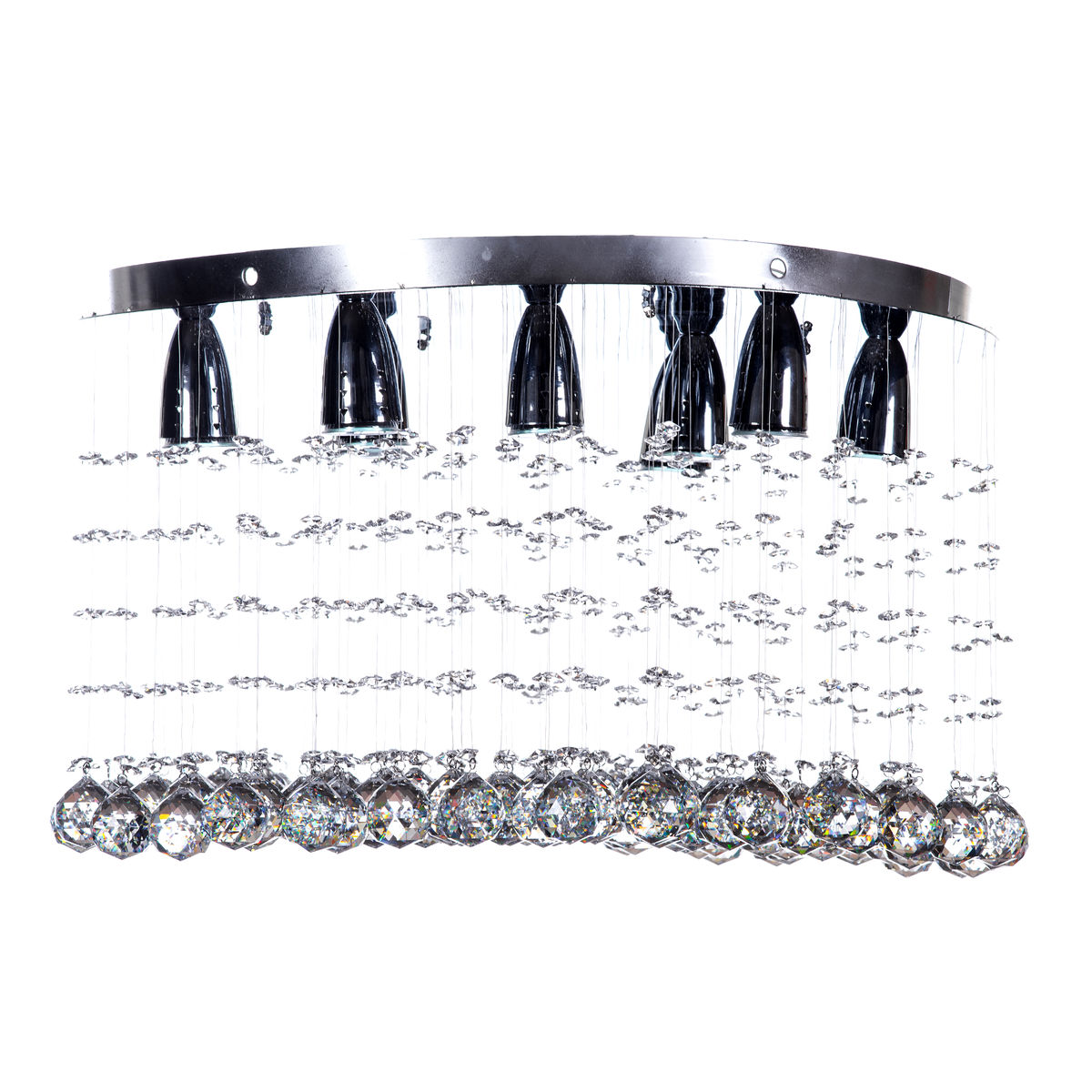 Lámpara candil led 30 x 60 cm cromo