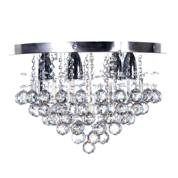 LÁMPARA CANDIL LED 30 X 50 CM CROMO