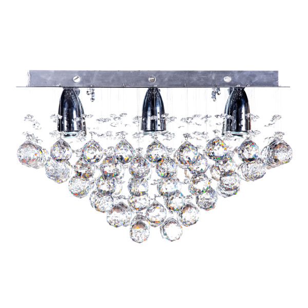 LÁMPARA CANDIL LED 30 X 50 X 50 CM CROMO