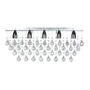 LÁMPARA CANDIL LED 30 X 80 X 12 CM CROMO