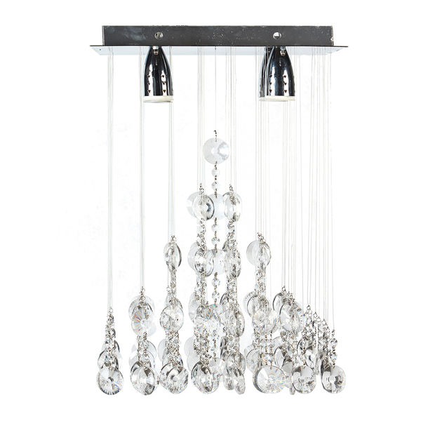 LÁMPARA CANDIL 55 X 40 X 40 CM PLATA