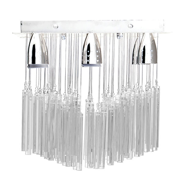 LÁMPARA CANDIL LED 36 X 40 X 40 CM CROMO