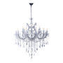 CANDIL CLÁSICO MARIA THERESA METAL PLATA CROMADO 19 LUCES LED
