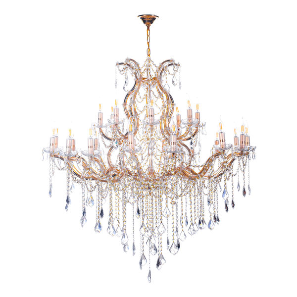 CANDIL CLÁSICO MARIA THERESA METAL DORADO BRILLANTE 25 LUCES LED
