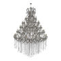 CANDIL CLÁSICO MARIA THERESA METAL PLATA CROMADO 105 LUCES LED