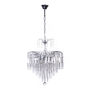 CANDIL CLÁSICO EUROPA MILAN METAL PLATA CROMADO 6 LUCES LED