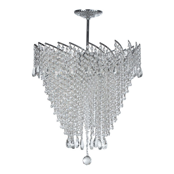 CANDIL CLÁSICO EUROPA FLORENCIA METAL PLATA CROMADO 6 LUCES LED