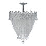 CANDIL CLÁSICO EUROPA FLORENCIA METAL PLATA CROMADO 6 LUCES LED