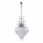 CANDIL CLÁSICO EUROPA FLORENCIA METAL PLATA CROMADO 4 LUCES LED