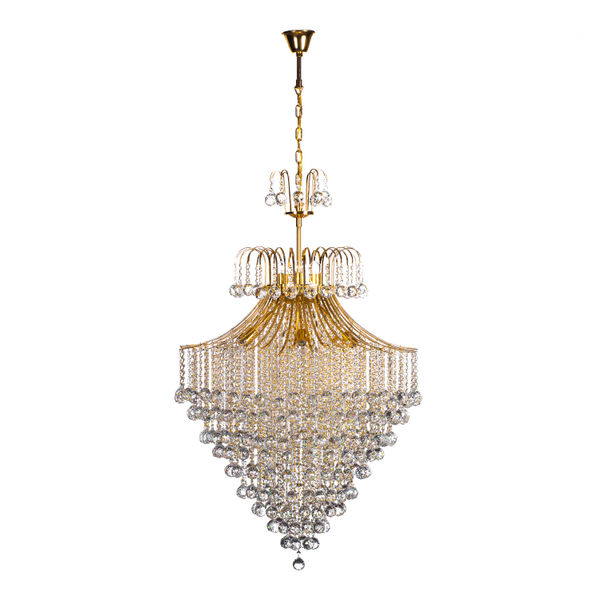 LÁMPARA CANDIL LED 1.28 M X 80 CM DORADO