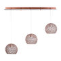 LÁMPARA COLGANTE LED 1.40 M X 80 X 12 CM ORO ROSADO