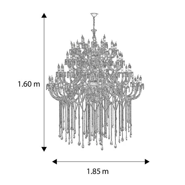 LÁMPARA CANDIL LED 1.60 X 1.85 M CROMO | The Home Depot México