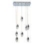 LÁMPARA COLGANTE LED 1.20 M X 50 X 50 CM CROMO