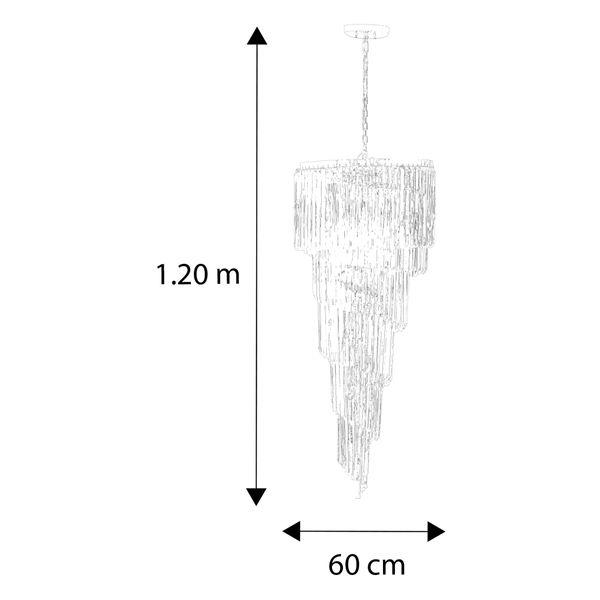 LÁMPARA CANDIL LED 1.20 M X 60 CM CROMO | The Home Depot México