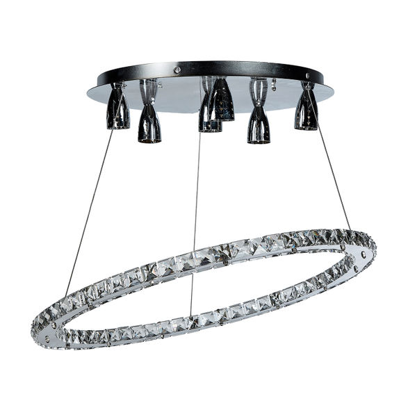 LÁMPARA CANDIL LED 1.20 M X 70 CM CROMO | The Home Depot México