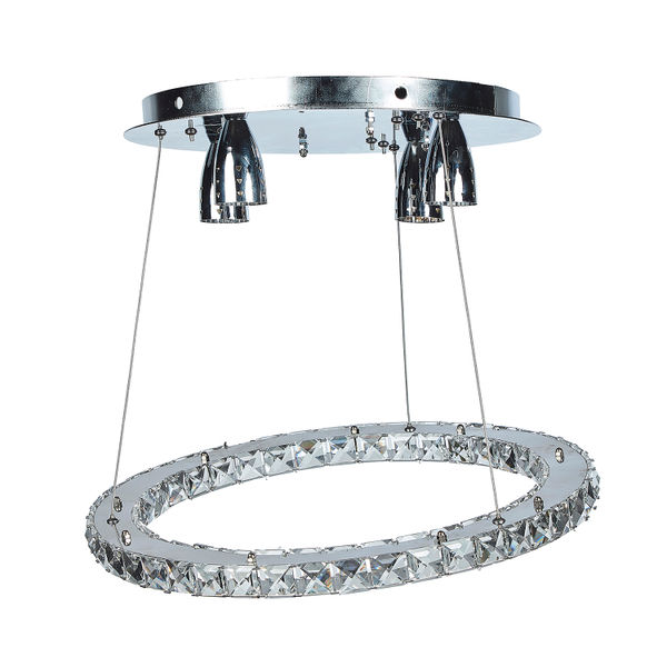 LÁMPARA CANDIL LED 1.20 M X 50 CM CROMO | The Home Depot México