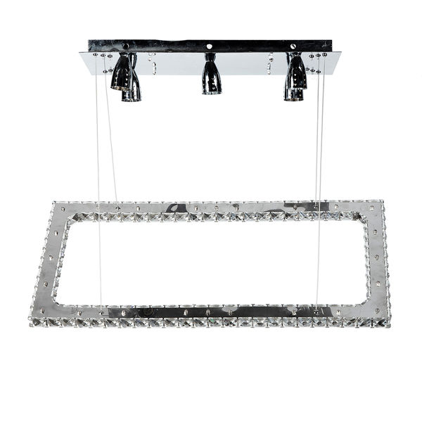 LÁMPARA CANDIL LED 1.20 M X 80 X 40 CM CROMO