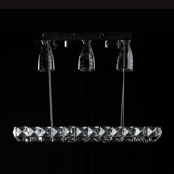 LÁMPARA CANDIL LED 1.20 M X 40 X 20 CM CROMO | The Home Depot México