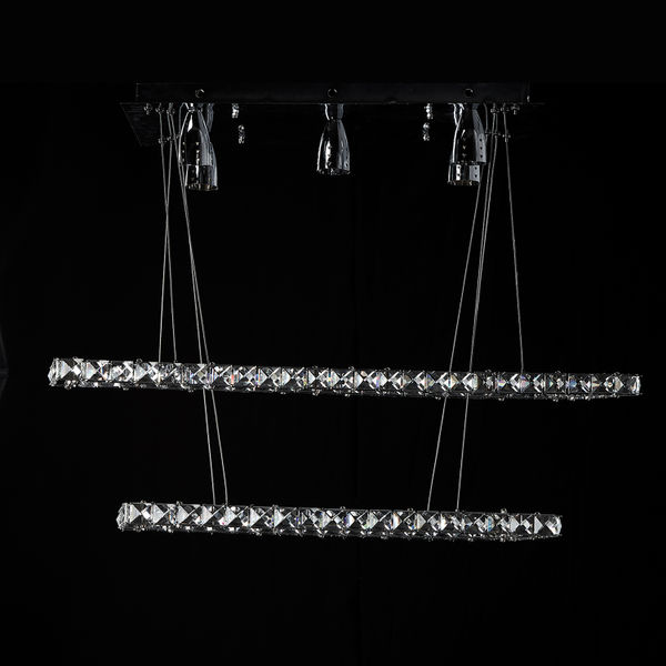 LÁMPARA CANDIL LED 1.40 M X 80 X 40 CM CROMO | The Home Depot México