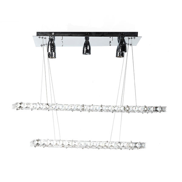 LÁMPARA CANDIL LED 1.40 M X 80 X 40 CM CROMO | The Home Depot México