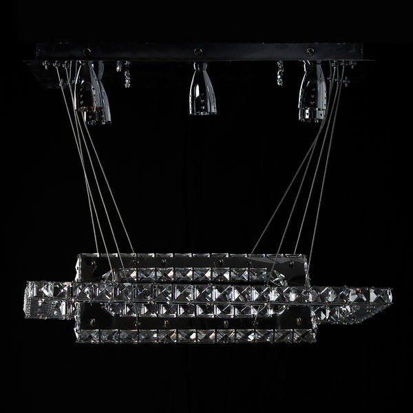 LÁMPARA CANDIL LED 1.40 M X 60 X 30 CM CROMO | The Home Depot México