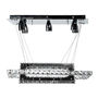 LÁMPARA CANDIL LED 1.40 M X 60 X 30 CM CROMO