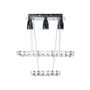 LÁMPARA CANDIL LED 1.40 M X 40 X 20 CM CROMO