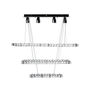LÁMPARA CANDIL LED 1.60 M X 80 X 40 CM PLATA