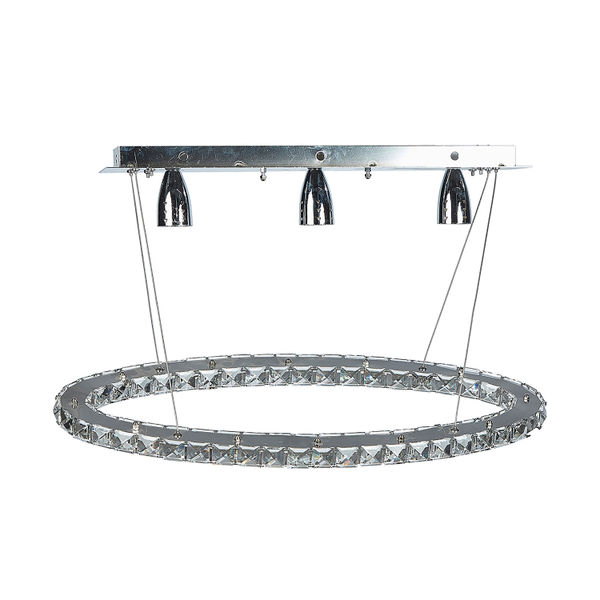 LÁMPARA CANDIL LED 1.20 M X 70 X 32 CM CROMO