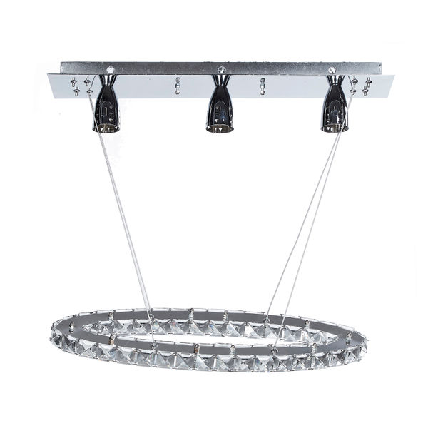 LÁMPARA CANDIL LED 1.20 M X 55 X 19 CM CROMO | The Home Depot México