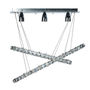 LÁMPARA CANDIL LED 1.40 M X 70 X 32 CM CROMO