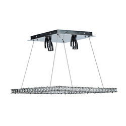LÁMPARA CANDIL LED 1.20 M X 60 X 60 CM CROMO | The Home Depot México ...