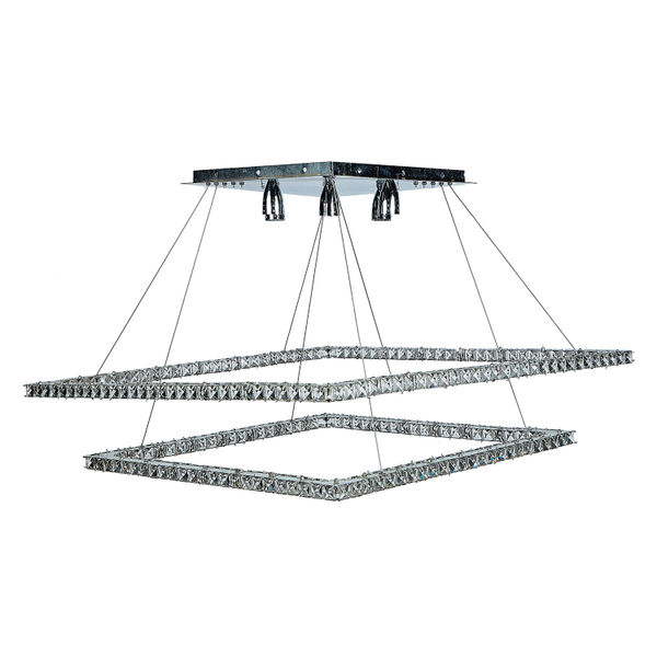 LÁMPARA CANDIL LED 1.40 X 1 X 1 M CROMO | The Home Depot México