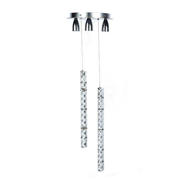 LÁMPARA CANDIL LED 84 X 25 X 12 CM CROMO