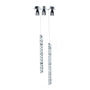 LÁMPARA CANDIL LED 84 X 25 X 12 CM CROMO