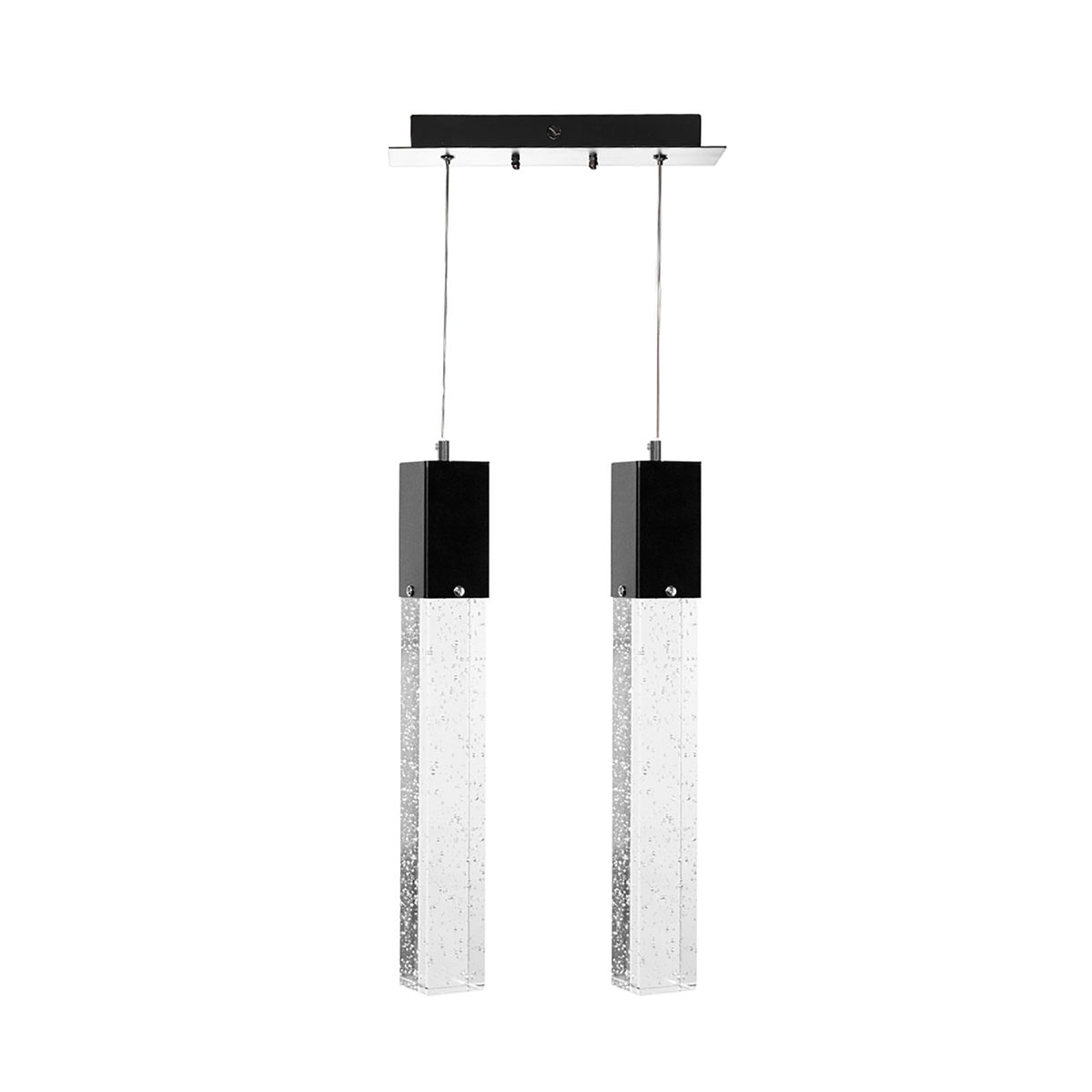 Lámpara candil led 80 x 30 x 12 cm negro