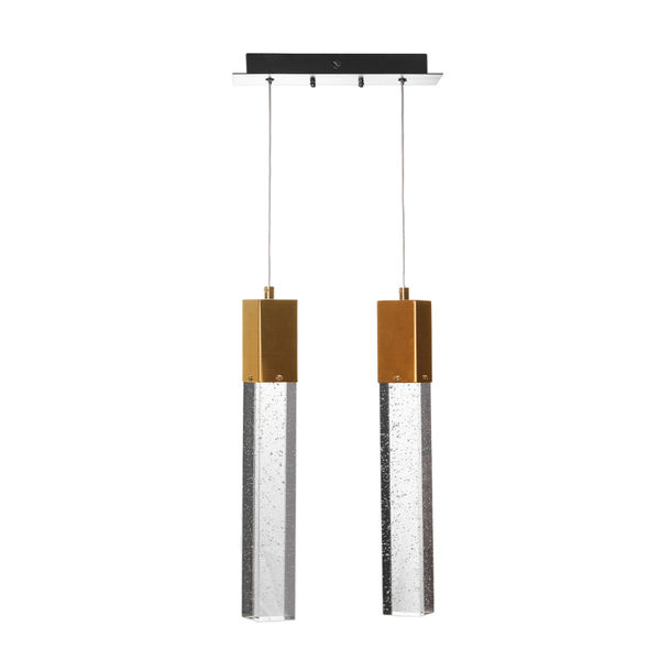 LÁMPARA CANDIL LED 80 X 30 X 12 CM DORADO