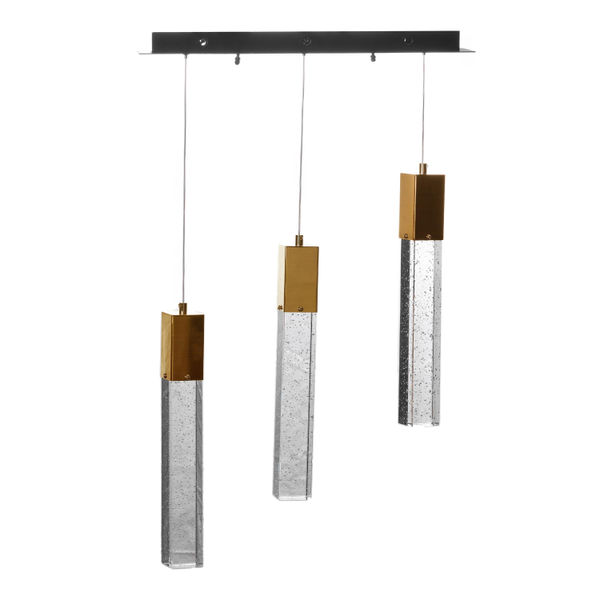 LÁMPARA CANDIL LED 80 X 50 X 12 CM DORADO