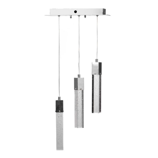 LÁMPARA CANDIL LED 80 X 50 X 12 CM CROMO