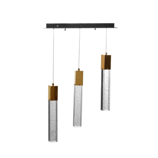 LÁMPARA CANDIL LED 70 X 30 X 12 CM DORADO