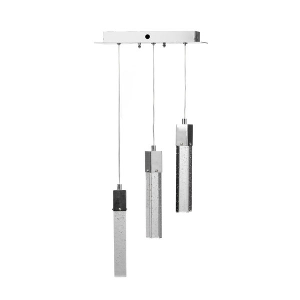 LÁMPARA CANDIL LED 70 X 30 X 12 CM CROMO