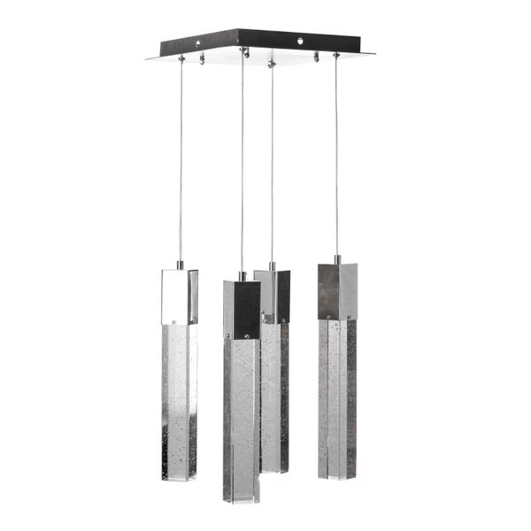 LÁMPARA CANDIL LED 80 X 30 X 30 CM CROMO