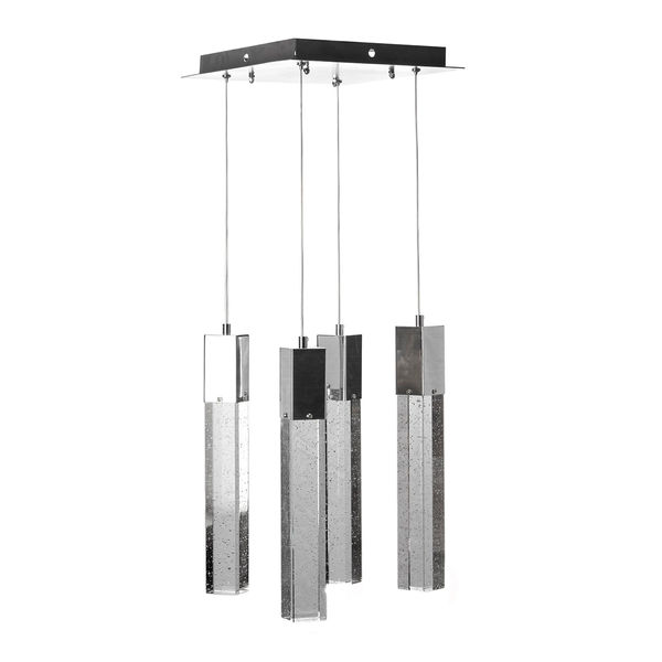 LÁMPARA CANDIL LED 70 X 20 X 20 CM CROMO