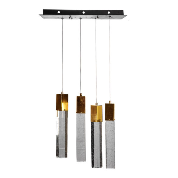 LÁMPARA CANDIL LED 80 X 60 X 12 CM DORADO