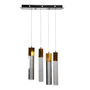 LÁMPARA CANDIL LED 80 X 60 X 12 CM DORADO