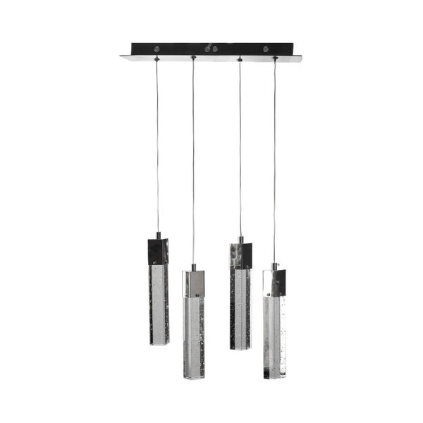 LÁMPARA CANDIL LED 70 X 12 X 50 CM CROMO | The Home Depot México