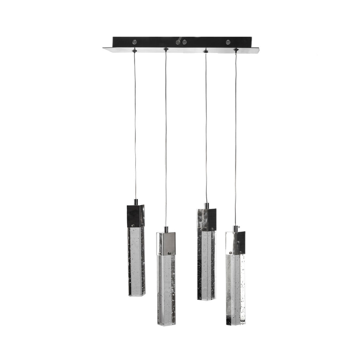 Lámpara candil led 70 x 12 x 50 cm cromo