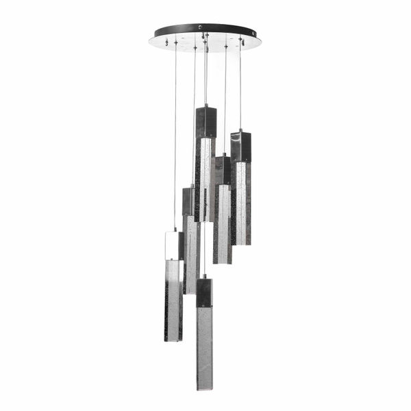 LÁMPARA CANDIL LED 1.20 M X 40 CM CROMO