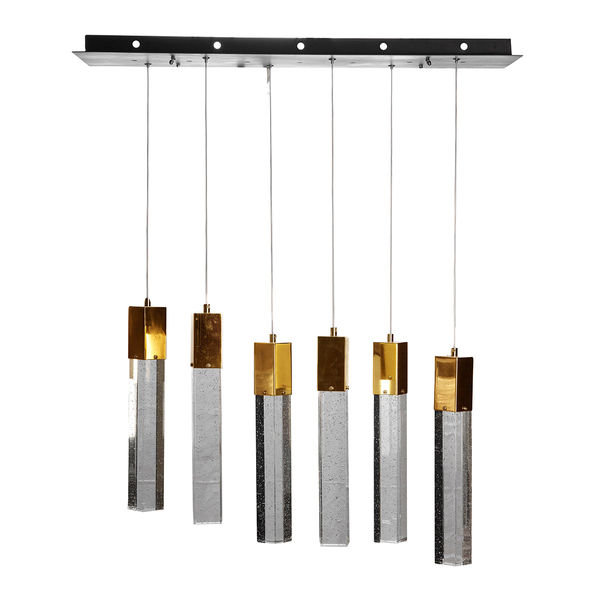 LÁMPARA CANDIL LED 70 x 12 x 60 CM DORADO