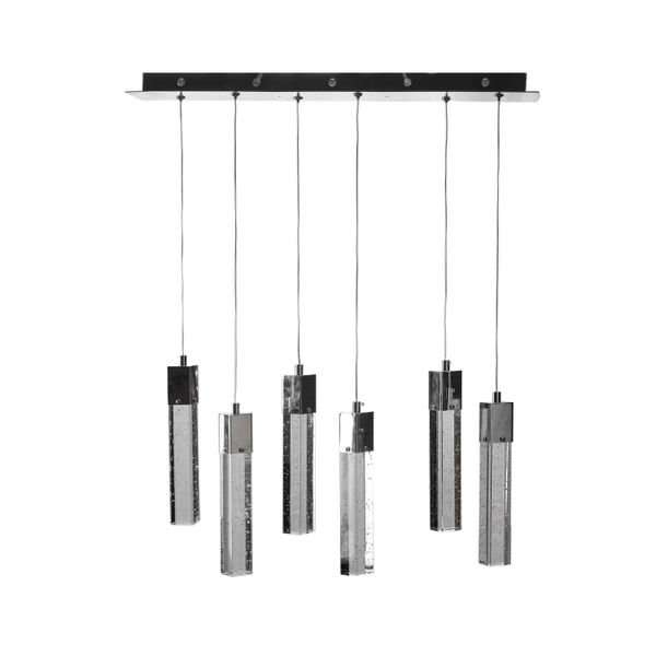 LÁMPARA CANDIL LED 70 x 12 x 60 CM CROMO